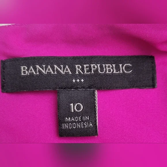 Banana Republic Pink Fuchsia Crepe Dress | Size 10 - Picture 3 of 4